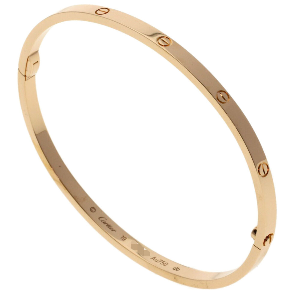 Cartier Love Bracelet SM #19 (No Driver) 18K Pink Gold Women's CARTIER - Picture 2 of 9